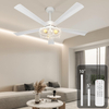 Ventilador de techo de plástico blanco con mando a distancia
