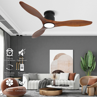 Luz de ventilador de techo empotrada con control remoto