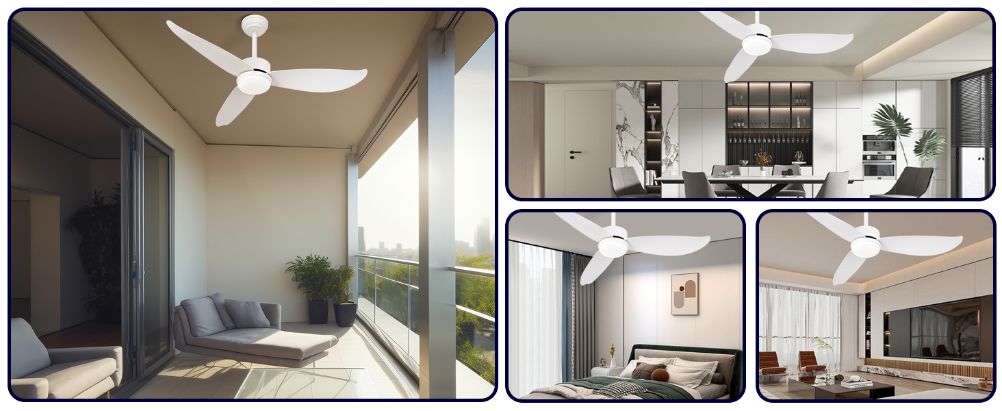Escenarios de uso de la luz del ventilador de techo