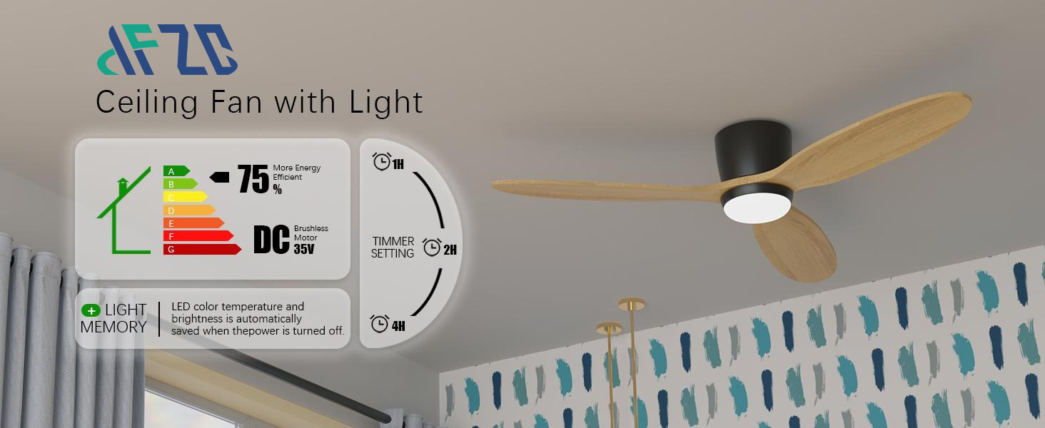 Luz de ventilador de techo de troncos