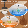 Ventiladores de techo para exteriores de madera LED de 52 pulgadas