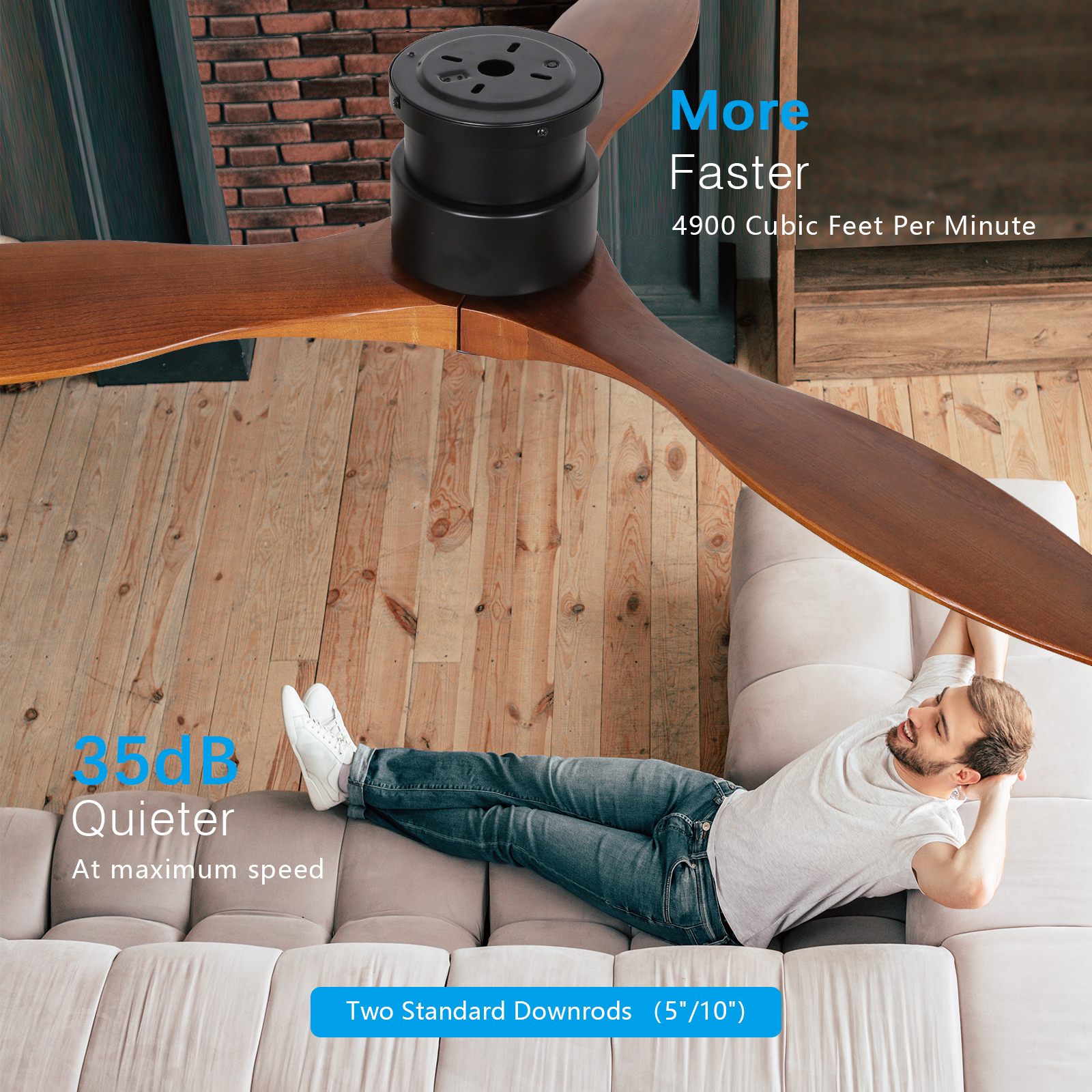 Luz de ventilador de techo empotrada con control remoto