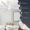 Ventiladores de techo clásicos de madera de 52 pulgadas con luces y control remoto