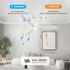 Ventiladores de techo clásicos de madera de 52 pulgadas con luces y control remoto
