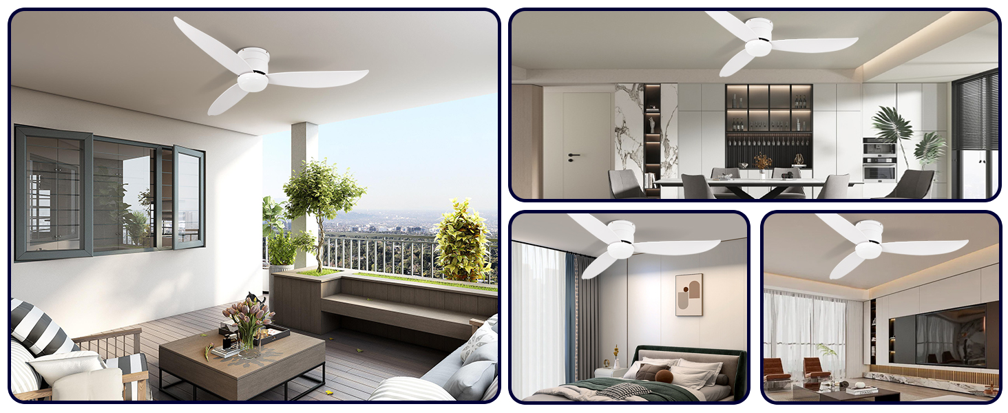 Escenarios de uso de la luz del ventilador de techo