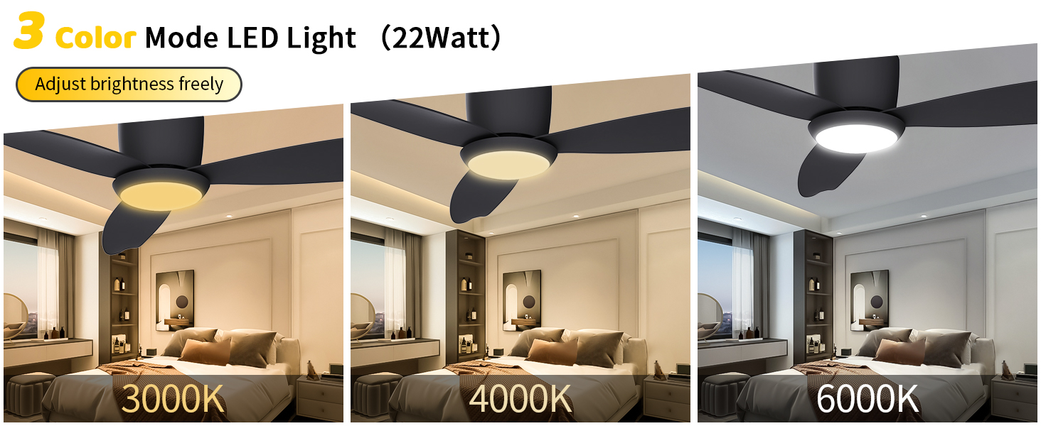 Luz LED de 3 modos de color (22 vatios)