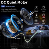 Ventilador de techo de 65 pulgadas con luces y control remoto negro