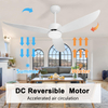 Ventiladores de techo blancos de 52'' con luces, con control remoto