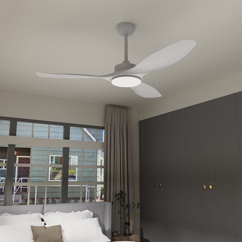 Ventiladores de techo blancos de 52 pulgadas con control remoto de luces