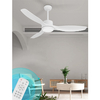 Ventilador de techo blanco 52' Ventiladores de techo con luces Control remoto