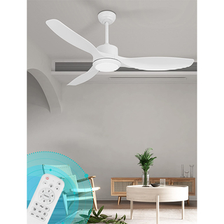 Ventilador de techo blanco 52' Ventiladores de techo con luces Control remoto