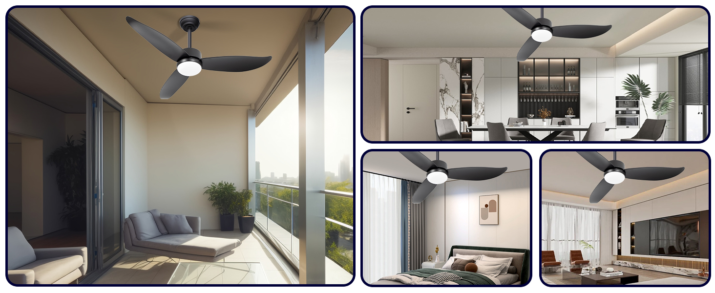 Escenarios de uso de la luz del ventilador de techo