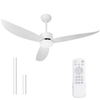 Ventiladores de techo blancos de 52'' con luces, con control remoto