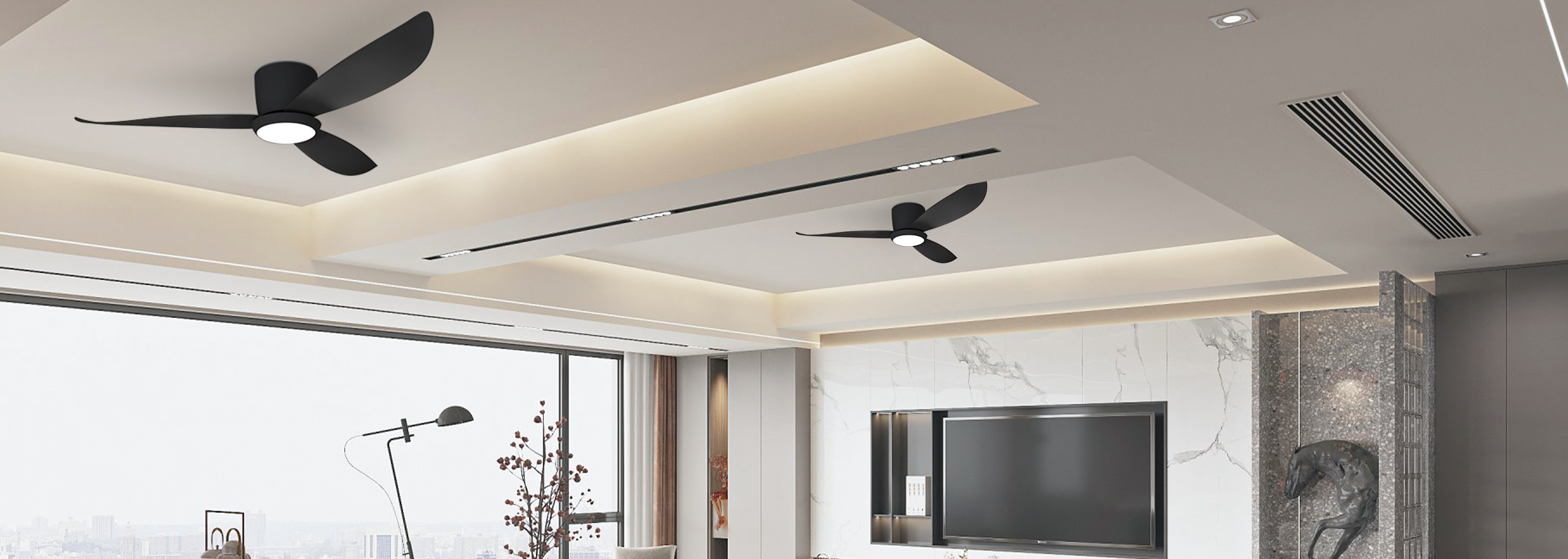  52IN black ceiling Fan