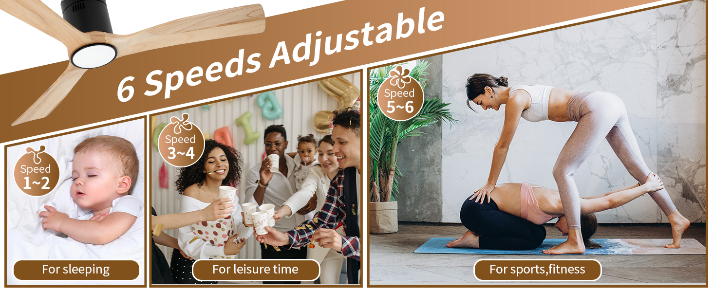 6 velocidades ajustables