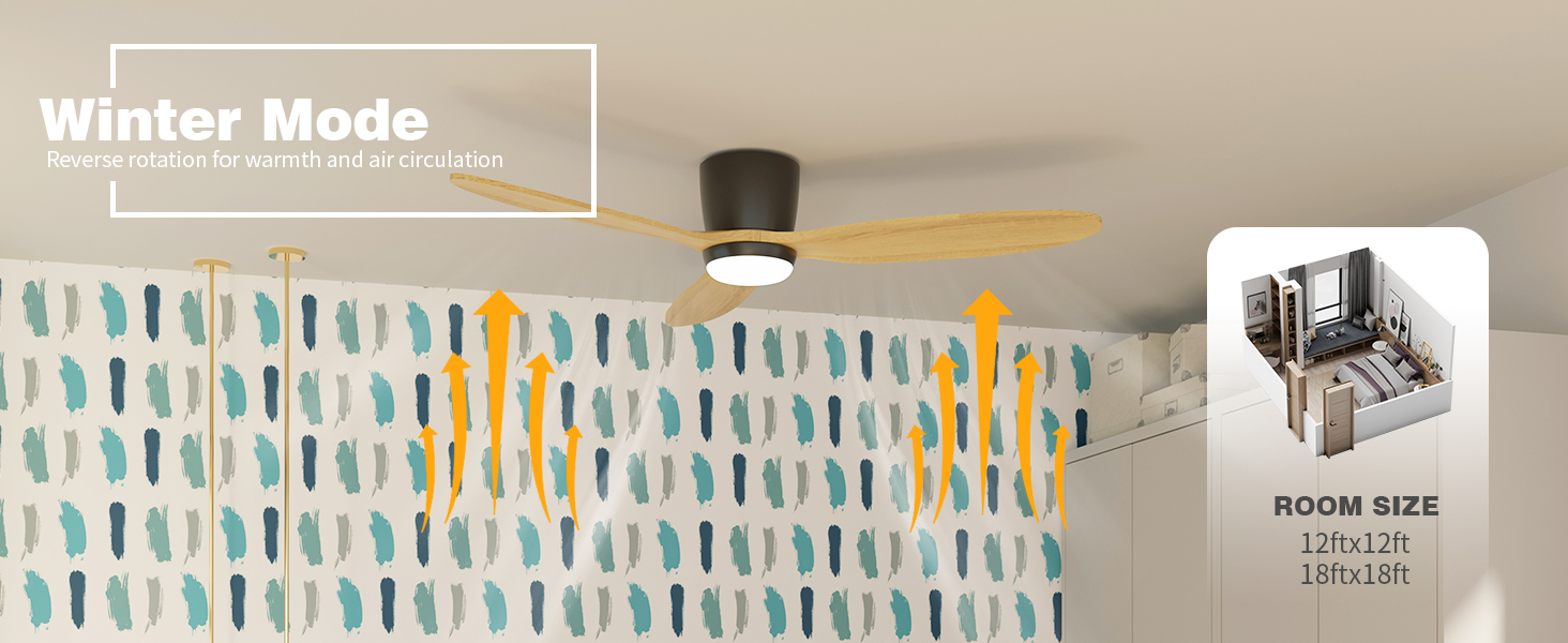 Luz de ventilador de techo Modo Invierno