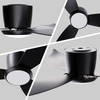 Negro 52'' 6 velocidades con ventiladores de techo para interiores y exteriores con control remoto