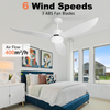 Ventiladores de techo blancos de 52'' con luces, con control remoto