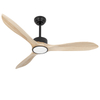 Ventiladores de techo para exteriores de madera LED de 52 pulgadas