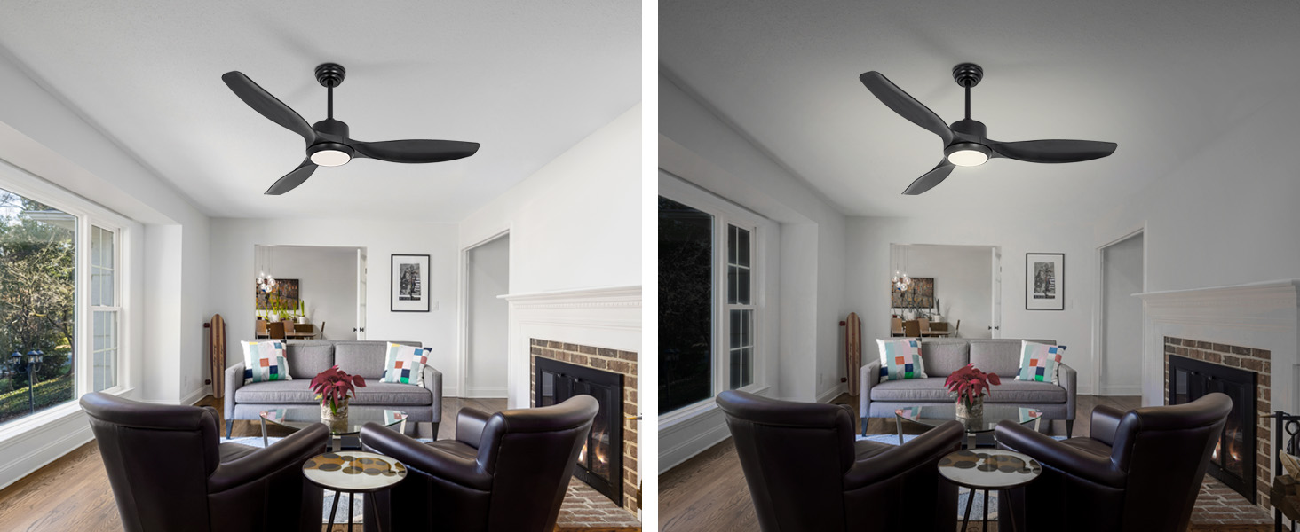 Escenarios de uso de la luz del ventilador de techo