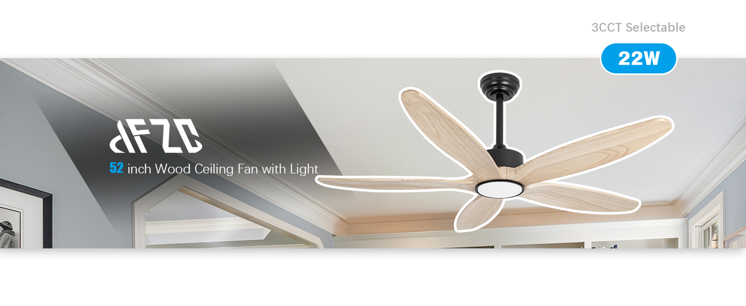 luz de ventilador de techo de madera
