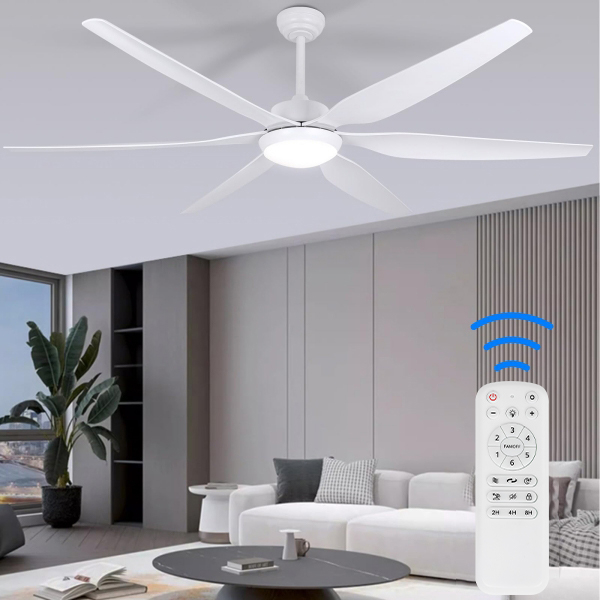 Ventilador de techo de 65 pulgadas con luces y control remoto