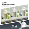 Ventiladores de techo clásicos de madera de 52 pulgadas con luces y control remoto